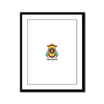 CL - M01 - 02 - Marine Corps Base Camp Lejeune with Text - Framed Panel Print - Click Image to Close